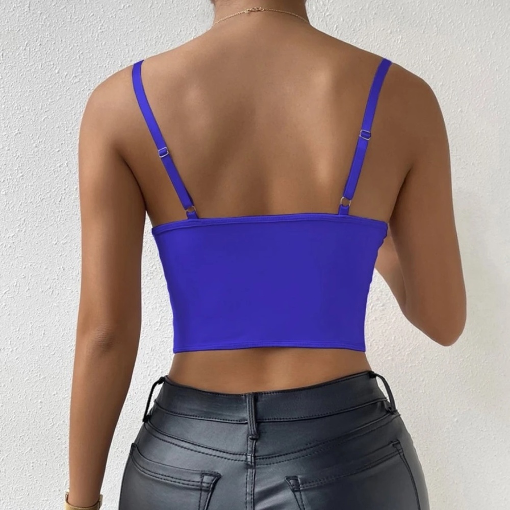 Luxe Floral Lace Corset Crop Top - Picture 8 of 15